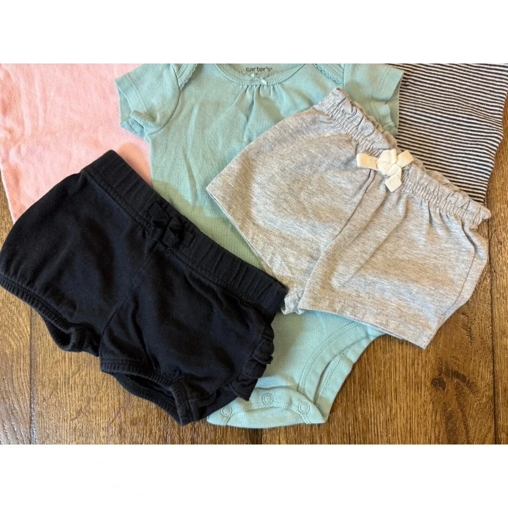 Carters Baby Girl 3 Months Clothes Shirts Bodysuits Shorts Outfits Lot Mix Match
